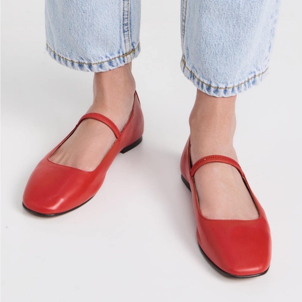 Madewell Greta Ballet Flats in Red sz 8